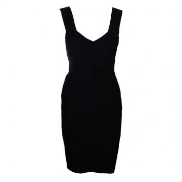 Pre Owned Alice + Olivia Black Bandage Dress M