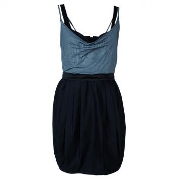 Pre Owned Alice + Olivia Grey and Black Sleeveless Dress M