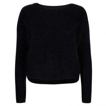 Pre Owned Alice + Olivia Black Fuzzy Sweater XS