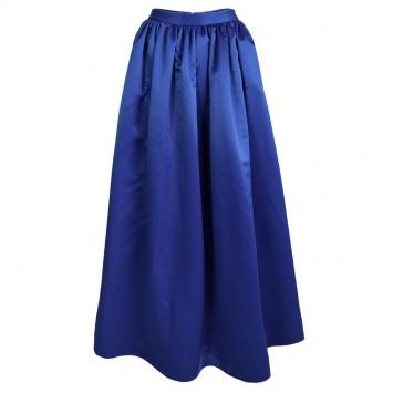 Pre Owned Alice + Olivia Cobalt Blue Tina Satin Maxi Skirt XS