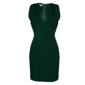 مملوكة مسبقًا Antonio Berardi Dark Green Bodycon Sleeveless Dress M