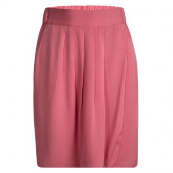 Pre Owned Armani Collezioni Pink Silk Pleat Detail Divided Skirt M