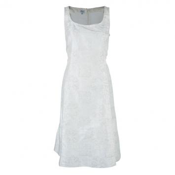 Pre Owned Armani Collezioni Off-white Textured Dress M