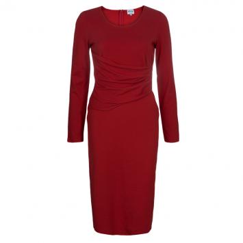 Pre Owned Armani Collezioni Red Draped Dress S