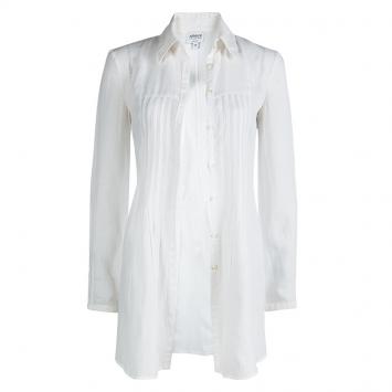 Pre Owned Armani Collezioni White Long Sleeve Top XS