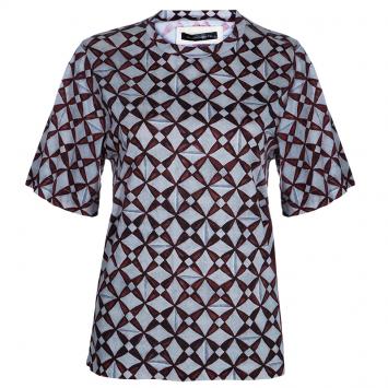 Pre Owned Balenciaga Light Grey Printed T-shirt S