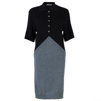 Pre Owned Balenciaga Colorblock Sweater Dress M