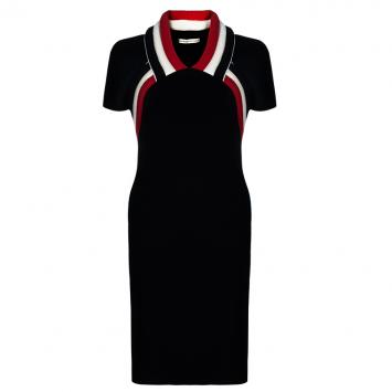 Pre Owned Balenciaga Black Wool Knee Length Dress M
