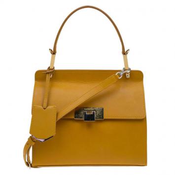Pre Owned Balenciaga Tan Leather Vintage Lady Spirit Top handle Bag
