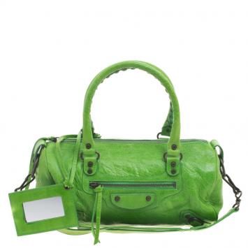 مملوكة مسبقًا Balenciaga Apple Green Leather Mini RH Twiggy Satchel