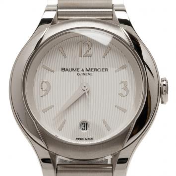 Pre Owned Baume & Mercier Silver Stainless Steel Ilea M0A08767 Women's Wristwatch 30MM