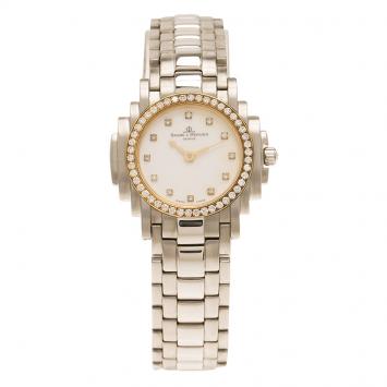 Pre Owned Baume & Mercier Gold Stainless Steel Riviera Women's Wristwatch 26MM