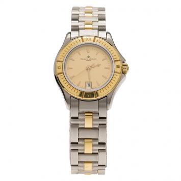 Pre Owned Baume & Mercier Gold Stainless Steel Classic Unisex Wristwatch 28MM