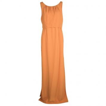 Pre Owned Boss By Hugo Boss Orange Layered Sleeveless Dablaska Maxi Dress M
