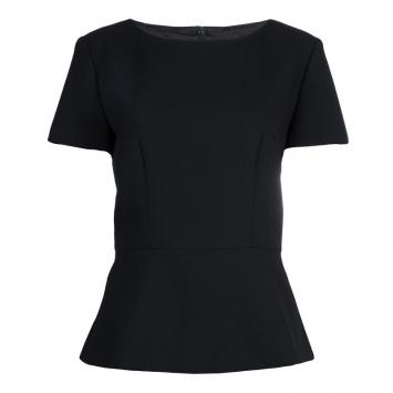 Pre Owned Boss by Hugo Boss Black Iparela Peplum Top L