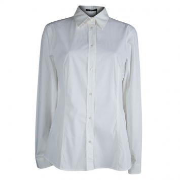 Pre Owned Boss By Hugo Boss White Cotton Button Down Banu Shirt L