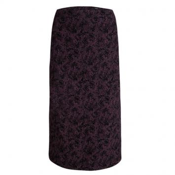 Pre Owned Boss By Hugo Boss Purple Textured Vilori Pencil Skirt M