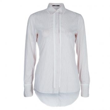 Pre Owned Boss by Hugo Boss White Striped Long Sleeve Buttondown Shirt S