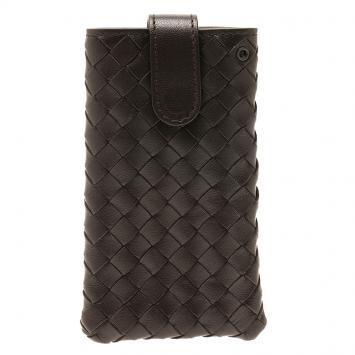 Pre Owned Bottega Veneta Brown Intrecciato Nappa iPhone 5 Case