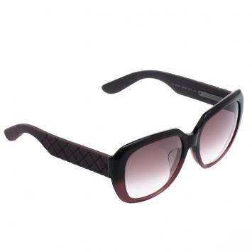 Pre Owned Bottega Veneta Burgundy BV 302/F/S Oversized Sunglasses