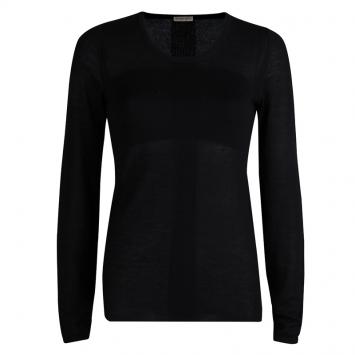 Pre Owned Bottega Veneta Black Cashmere Sweater M