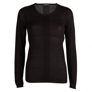 Pre Owned Bottega Veneta Brown Cashmere Sweater M