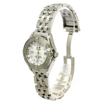 Pre Owned Breitling Mother of Pearl Stainless Steel B-Class Women's Wristwatch 30MM