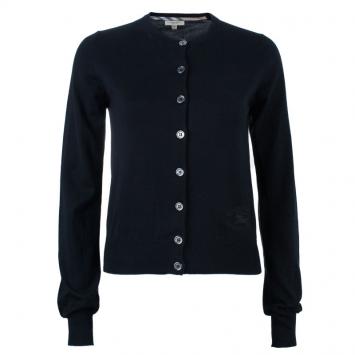 مملوكة مسبقًا Burberry Black Button Down Cardigan S