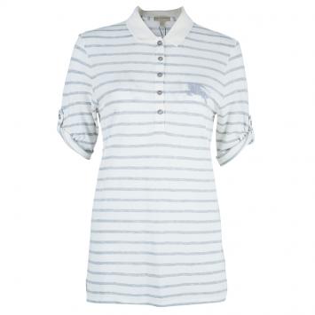Pre Owned Burberry Brit Striped Polo Shirt S