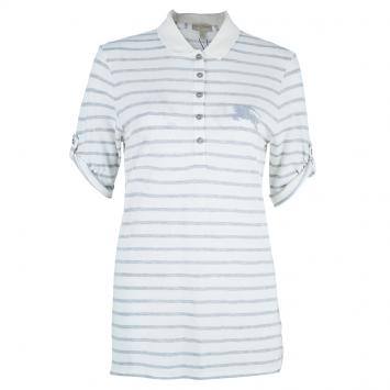 Pre Owned Burberry Brit Striped Polo Shirt M