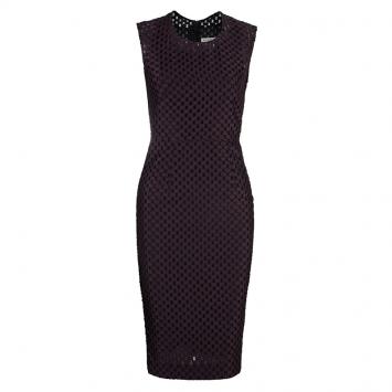 Pre Owned Burberry Plum Claret Dress XS
