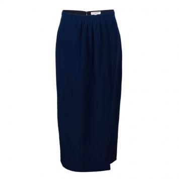 Pre Owned Burberry Navy Blue A-Line Skirt M