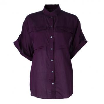 Pre Owned Burberry Brit Purple Striped Top L