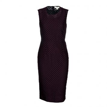 Pre Owned Burberry London Plum Claret Dress XS