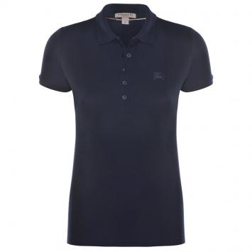 Pre Owned Burberry Brit Navy Blue Short Sleeve Polo Shirt M