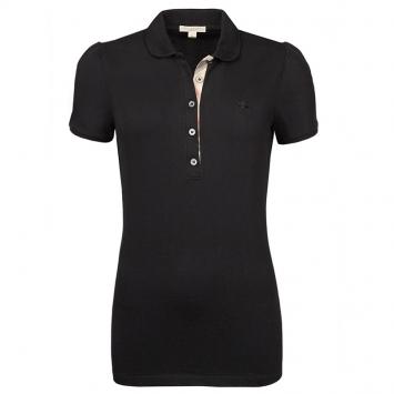 Pre Owned Burberry Brit Black Check Placket Polo Shirt L