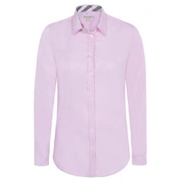 Pre Owned Burberry Brit Light Pink Novacheck Detail Cotton Shirt L