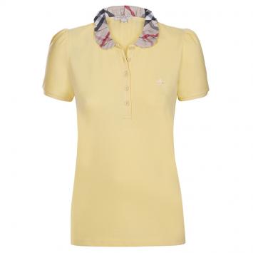 Pre Owned Burberry Brit Yellow Novacheck Collar Polo Shirt S