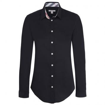 Pre Owned Burberry Brit Black Novacheck Detail Cotton Shirt S