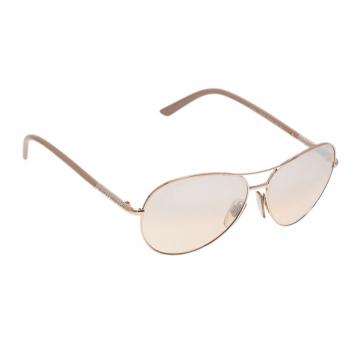 Pre Owned Burberry Gold 3053 Aviators