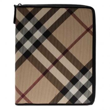 Pre Owned Burberry Novacheck Canvas Ipad Cover