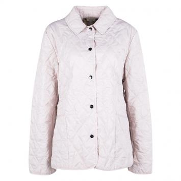 Pre Owned Burberry Pale Pink Diamond Quilted Button Front Jacket M
