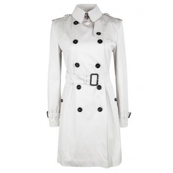 Pre Owned Burberry London Beige Double Breasted Belted Trench Coat XS