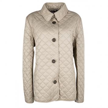 Pre Owned Burberry Brit Brown Diamond Quilted Button Front Jacket XXL