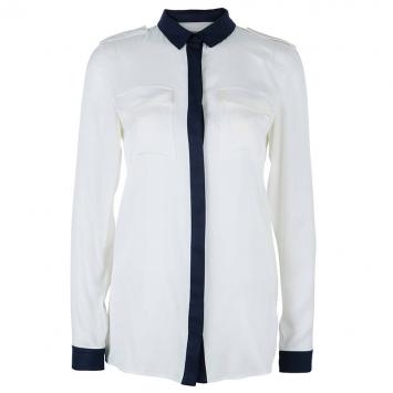 Pre Owned Burberry Colorblock Silk Shirt S
