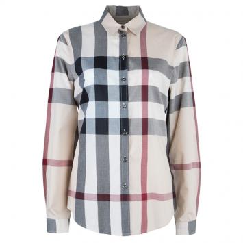 Pre Owned Burberry Beige Nova Check Shirt M