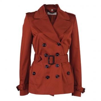 Pre Owned Burberry Red Trench Coat S