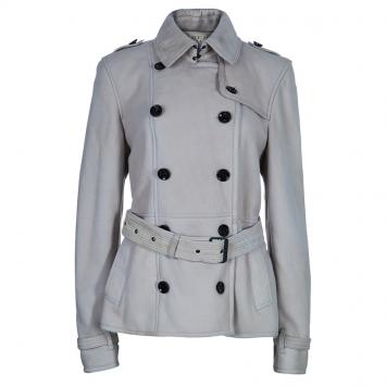 Pre Owned Burberry Brit Beige Shearling Aviator Jacket M