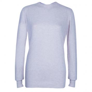 Pre Owned Burberry Grey Cashmere Bow Sweater M