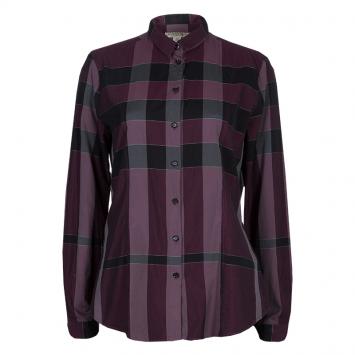 Pre Owned Burberry Purple Novacheck Shirt M